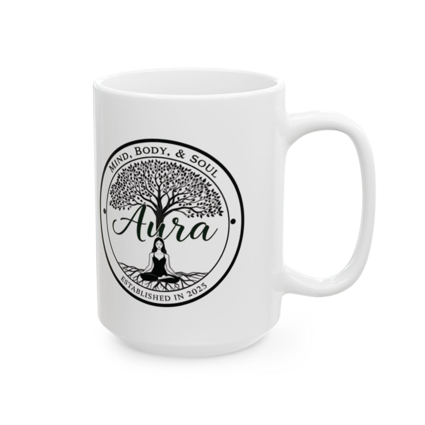 Aura Ceramic Mug - Perfect Gift for Mindfulness, Meditation, Yoga Lovers | 11oz, 15oz | Soulful Coffee or Tea Drinkware
